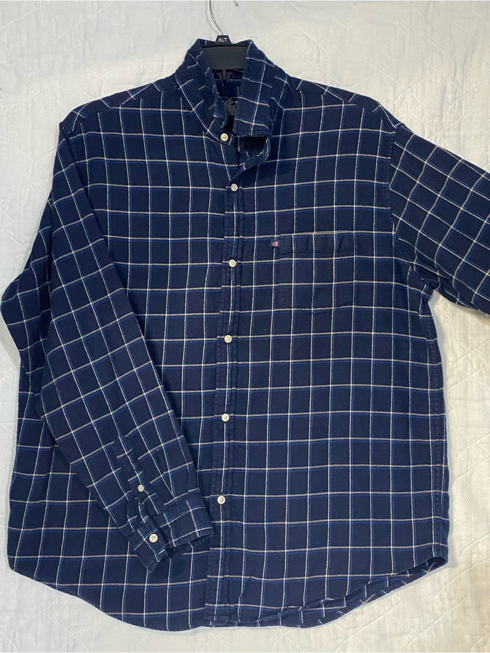 Ralph Lauren Navy Windowpane Plaid Button-Down Shirt